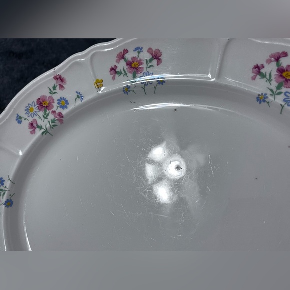 Vintage 1939 Homer Laughlin Floral Pattern Oval Serving Platter. - Picture 10 of 11